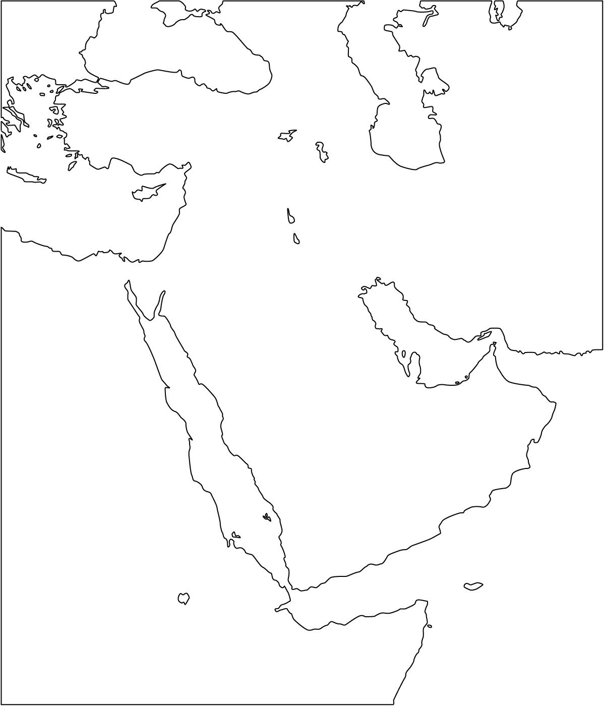 Slepá mapa -Střední Východ