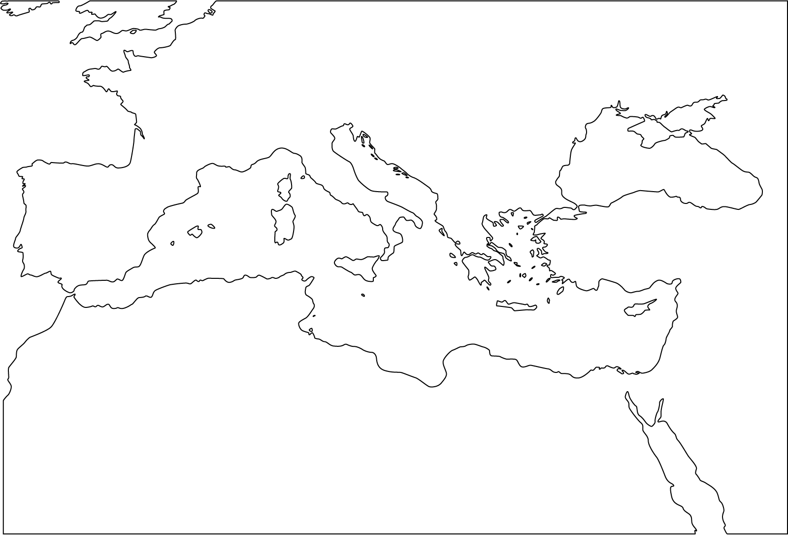 Slepá mapa - Středozemí -